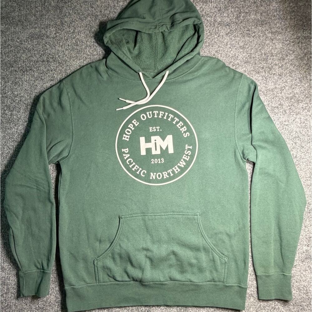 Hope Outfitters Green Logo Hoodie Sweatshirt Size Large